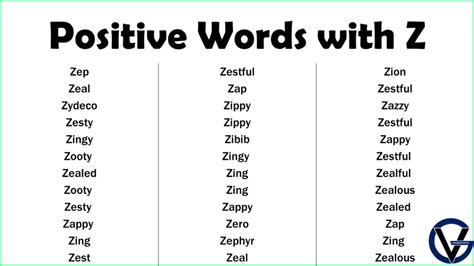 words with x and z|list of positive x words.